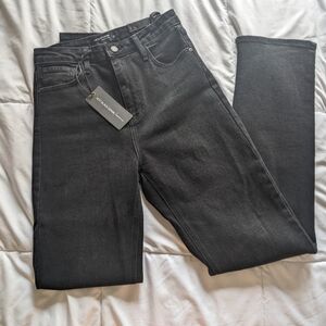 NWT Just Black Long Line Straight Leg Black Jeans sz 27